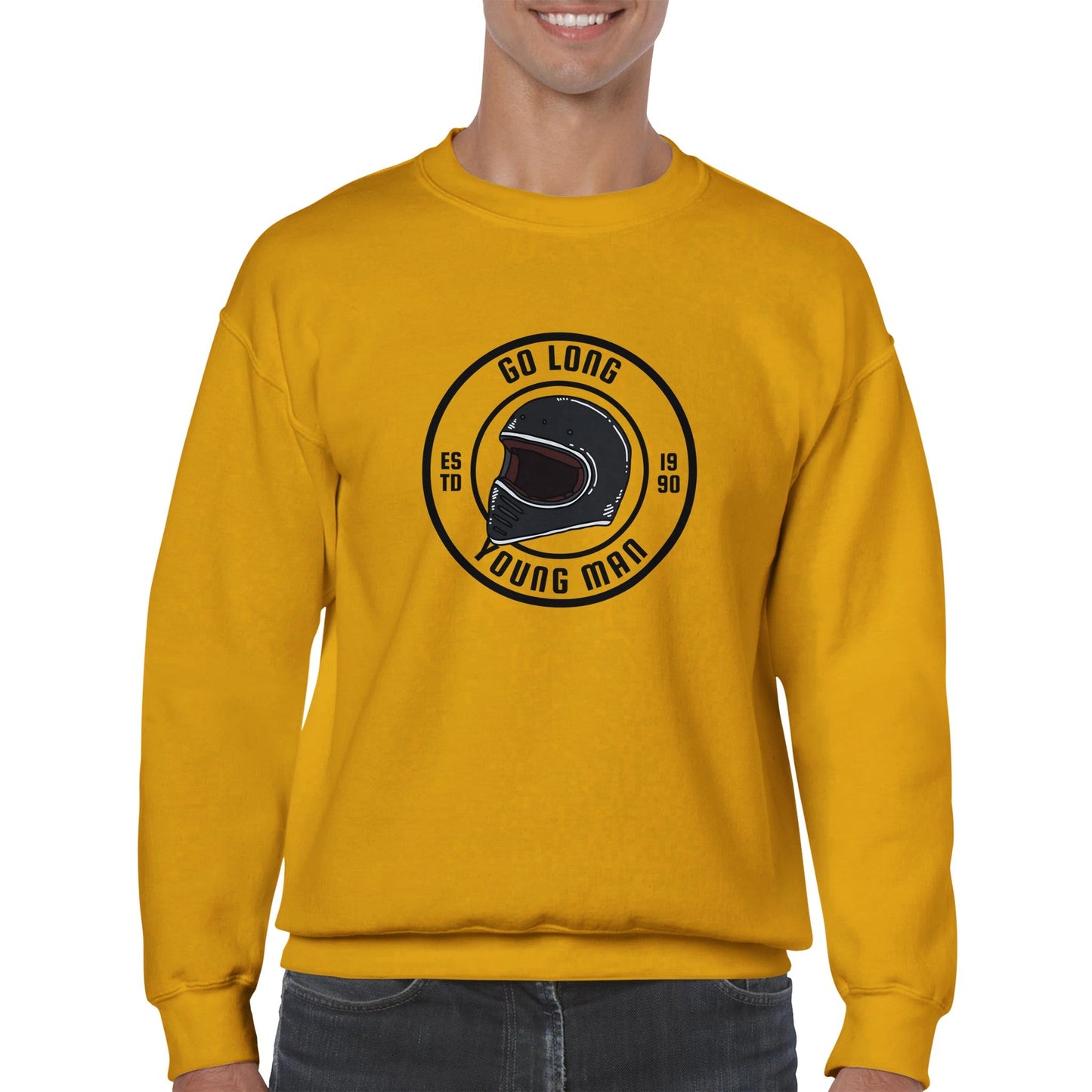 Classic Unisex Crewneck Sweatshirt - Go Long Young Man - The Vandi Company