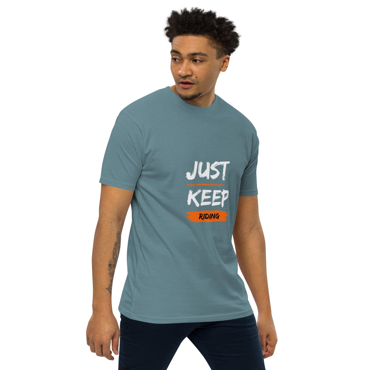 Men’s Premium Tee - Just Keep Riding - The Vandi Company