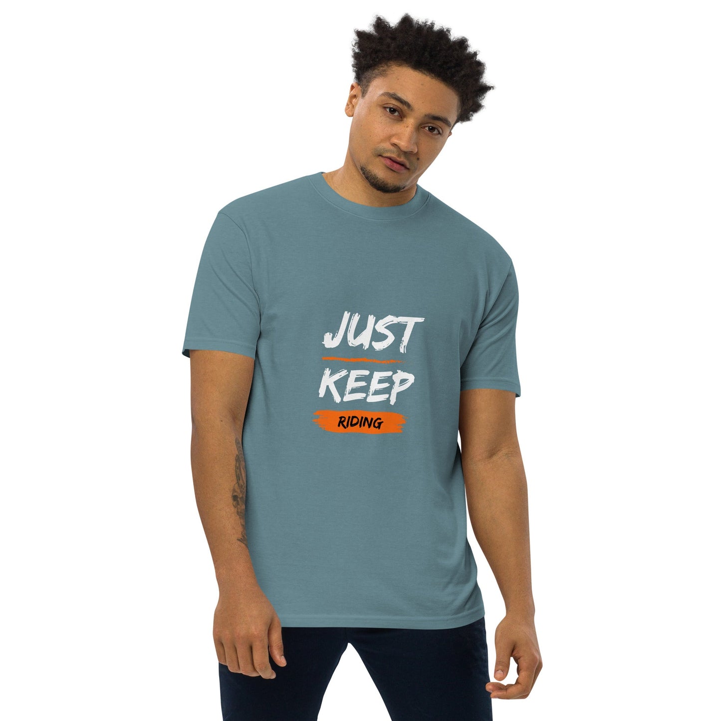 Men’s Premium Tee - Just Keep Riding - The Vandi Company