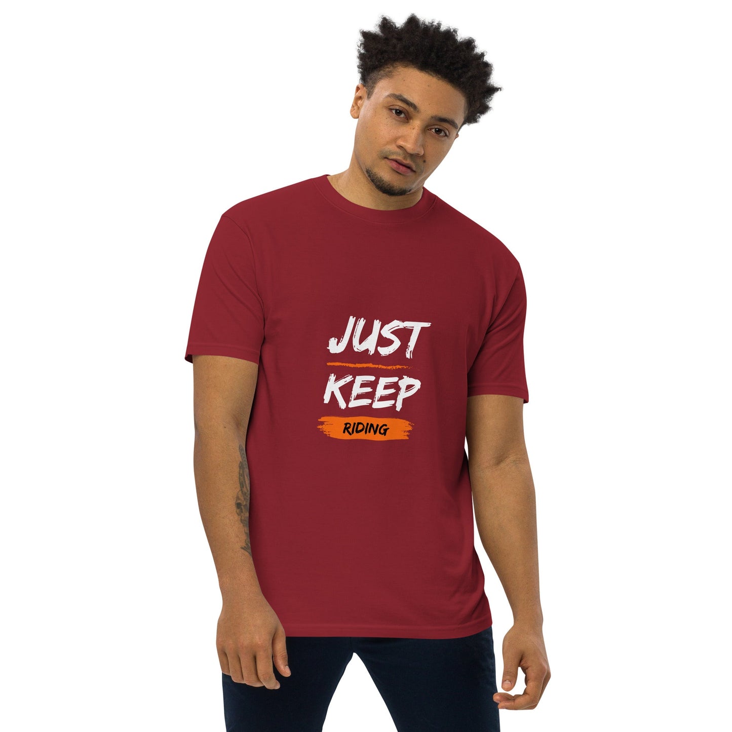 Men’s Premium Tee - Just Keep Riding - The Vandi Company