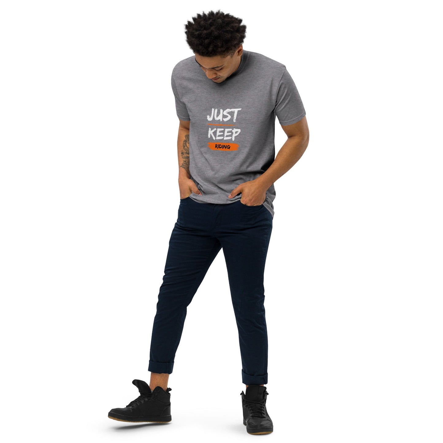 Men’s Premium Tee - Just Keep Riding - The Vandi Company