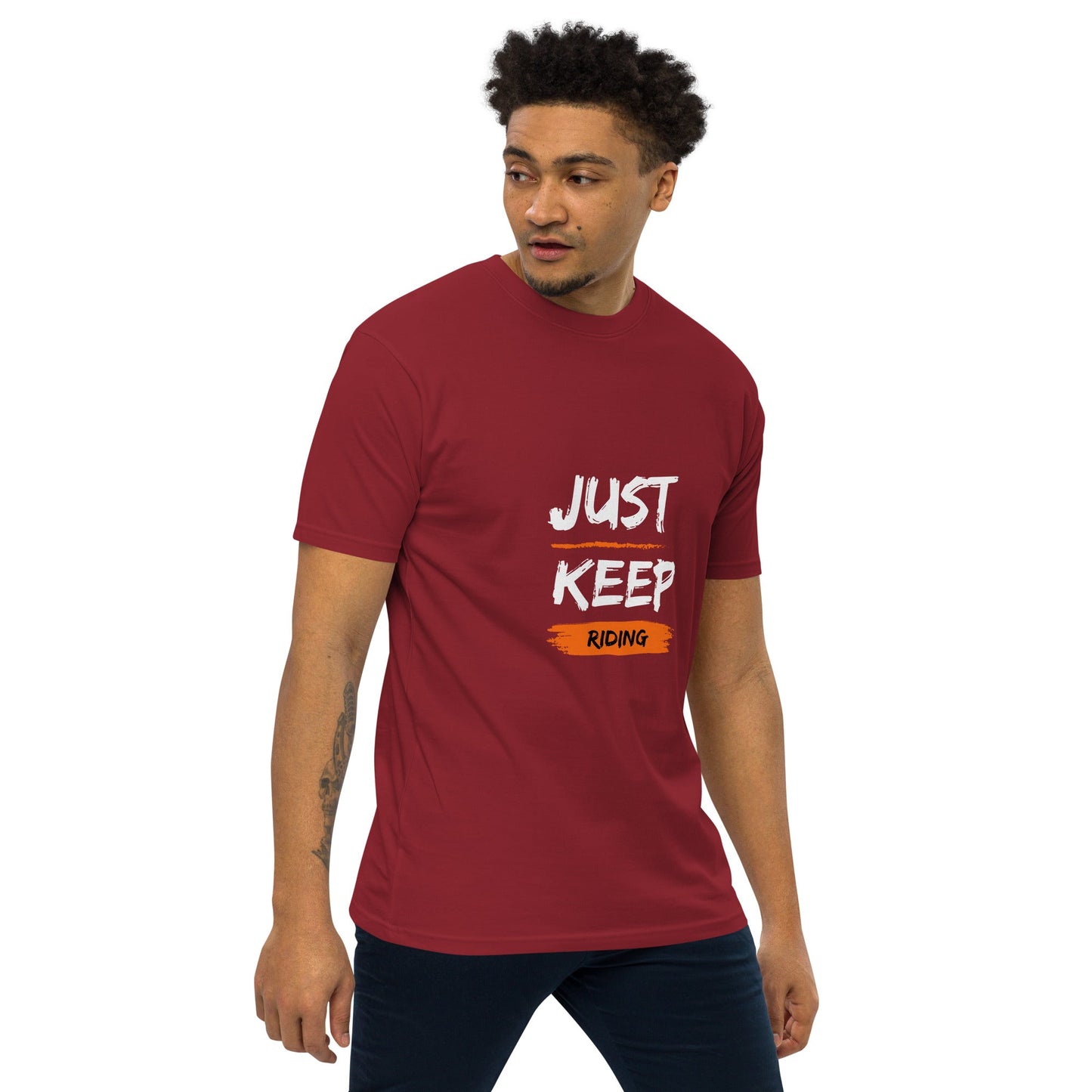 Men’s Premium Tee - Just Keep Riding - The Vandi Company