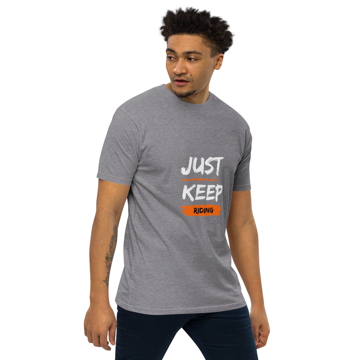 Men’s Premium Tee - Just Keep Riding - The Vandi Company