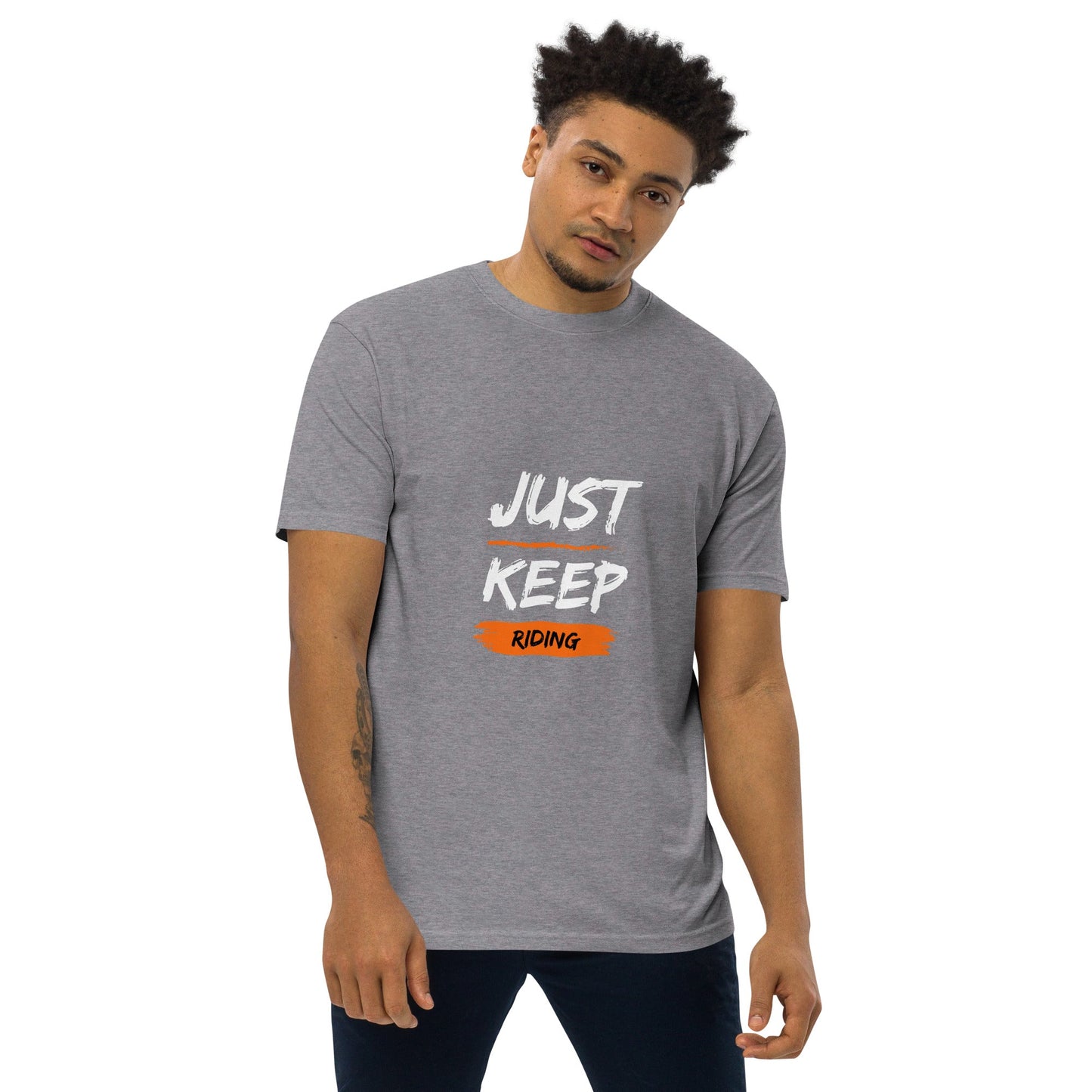 Men’s Premium Tee - Just Keep Riding - The Vandi Company