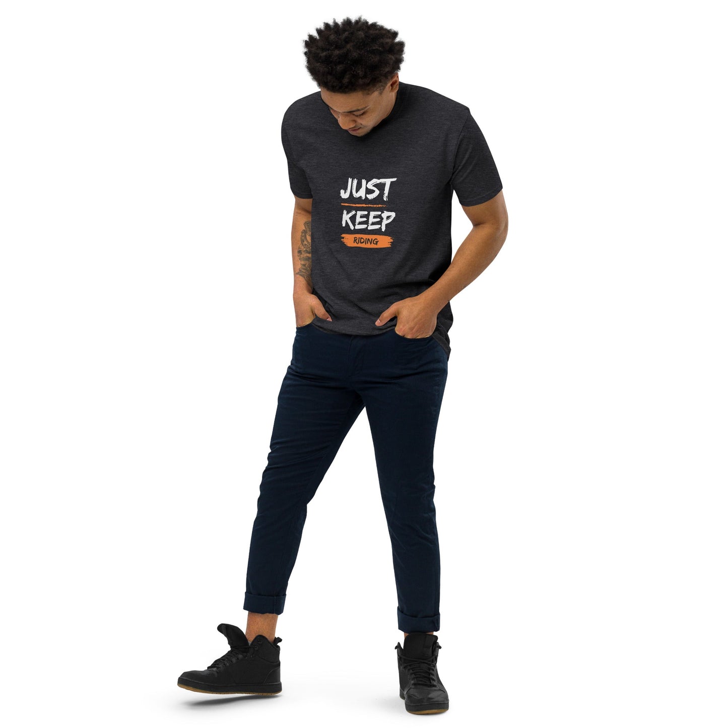 Men’s Premium Tee - Just Keep Riding - The Vandi Company