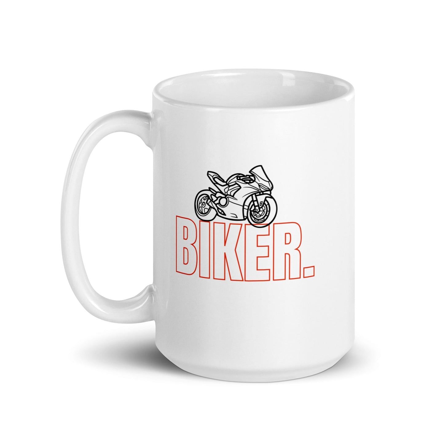 White glossy mug - Biker - The Vandi Company