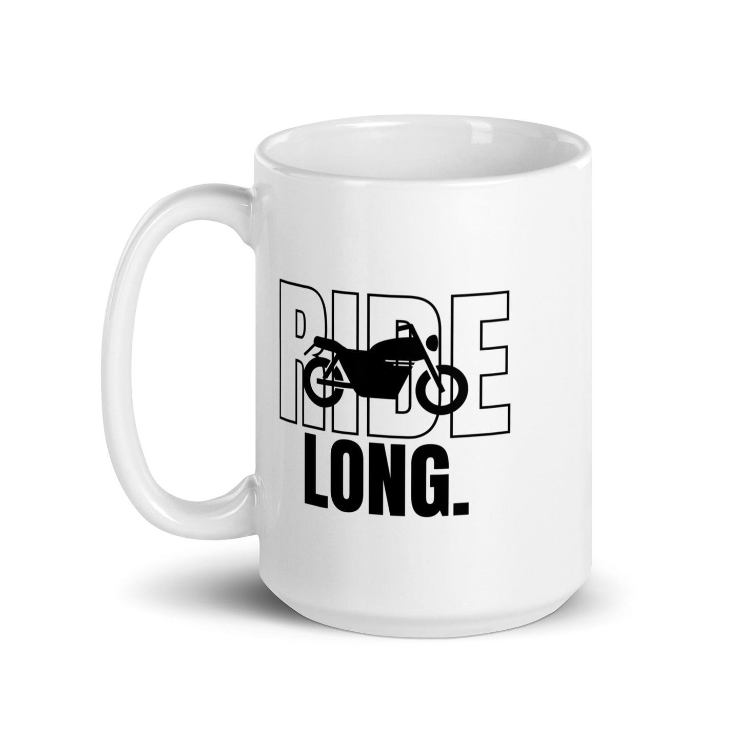 White glossy mug - Ride Long - The Vandi Company