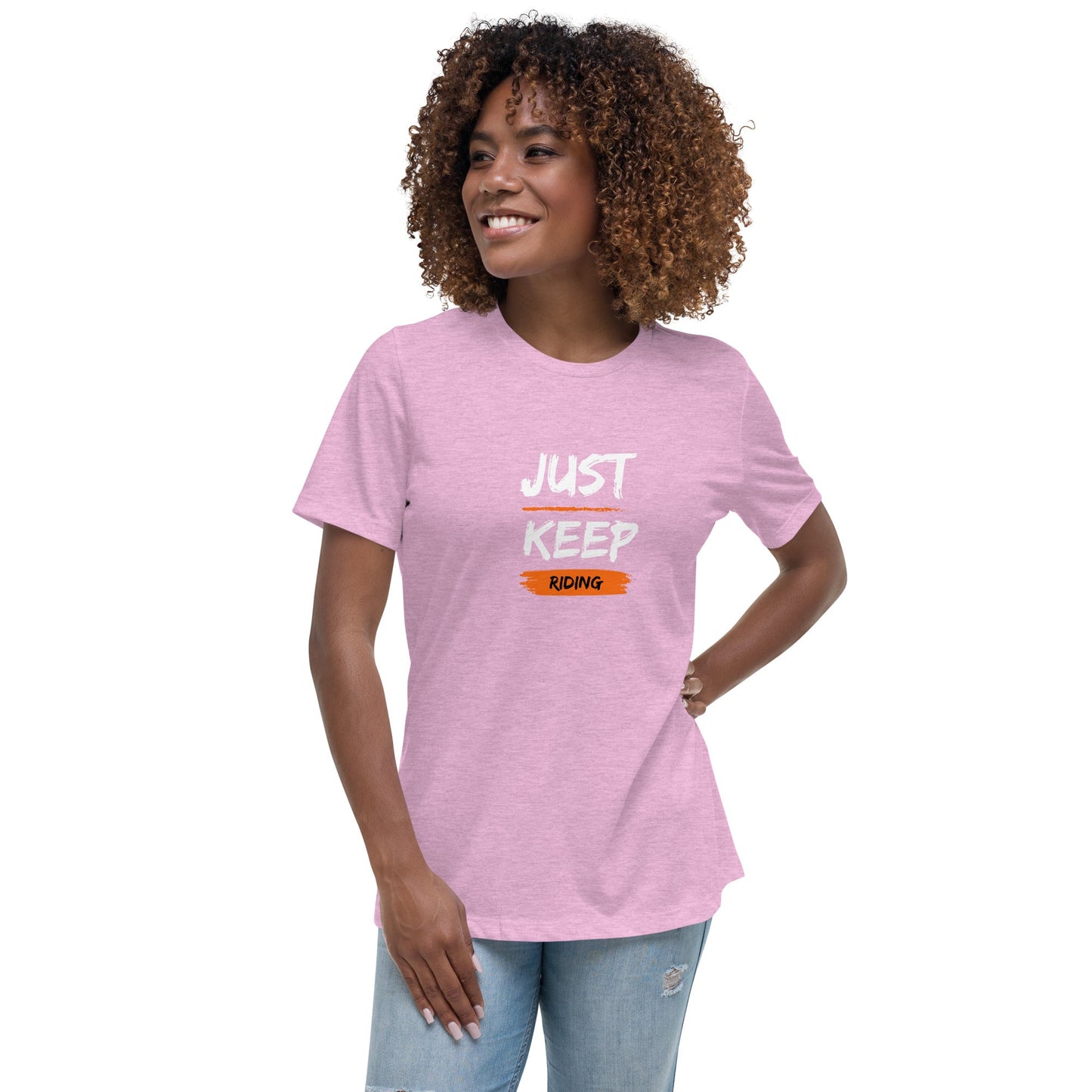 Women's Relaxed T-Shirt - Just Keep Riding - The Vandi Company