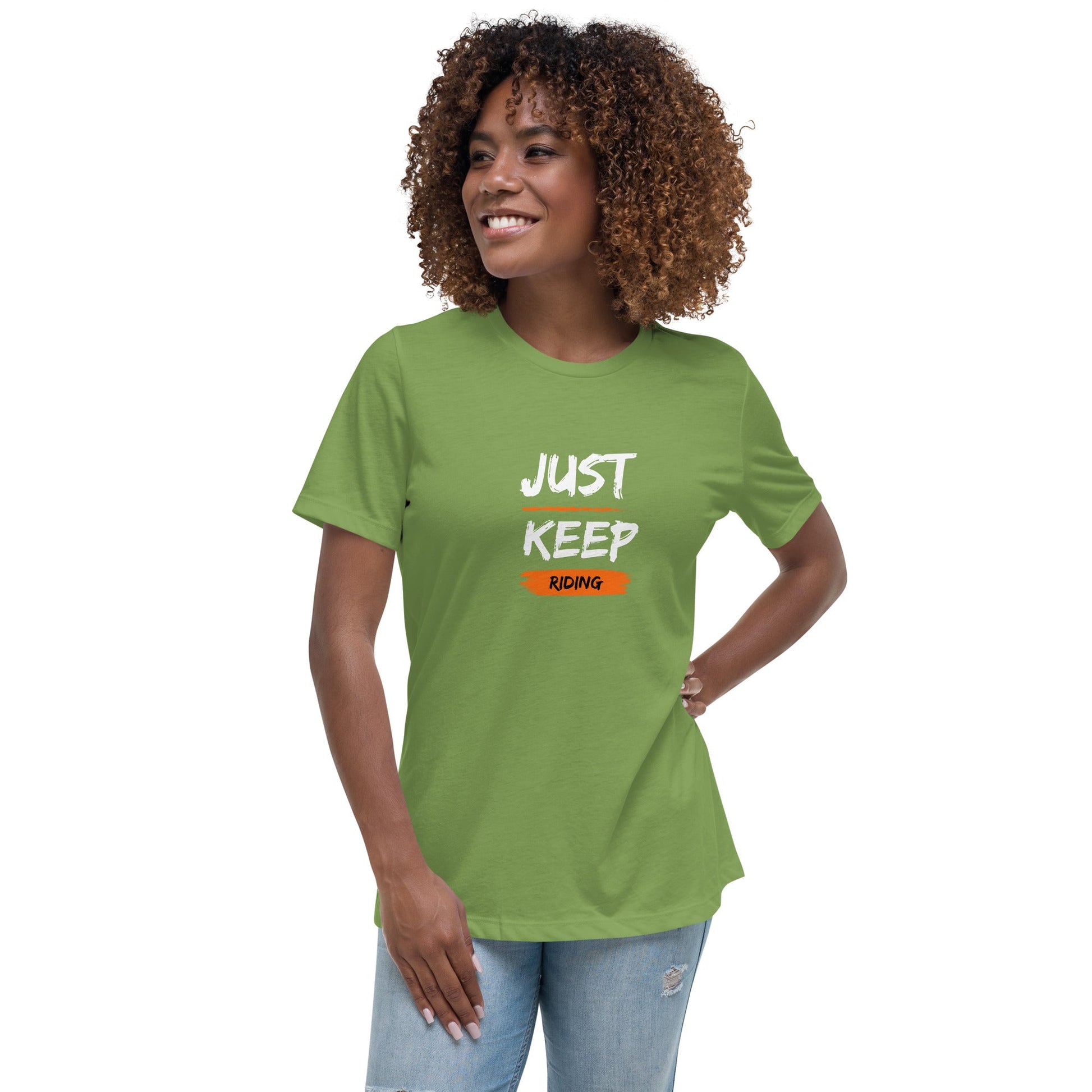 Women's Relaxed T-Shirt - Just Keep Riding - The Vandi Company