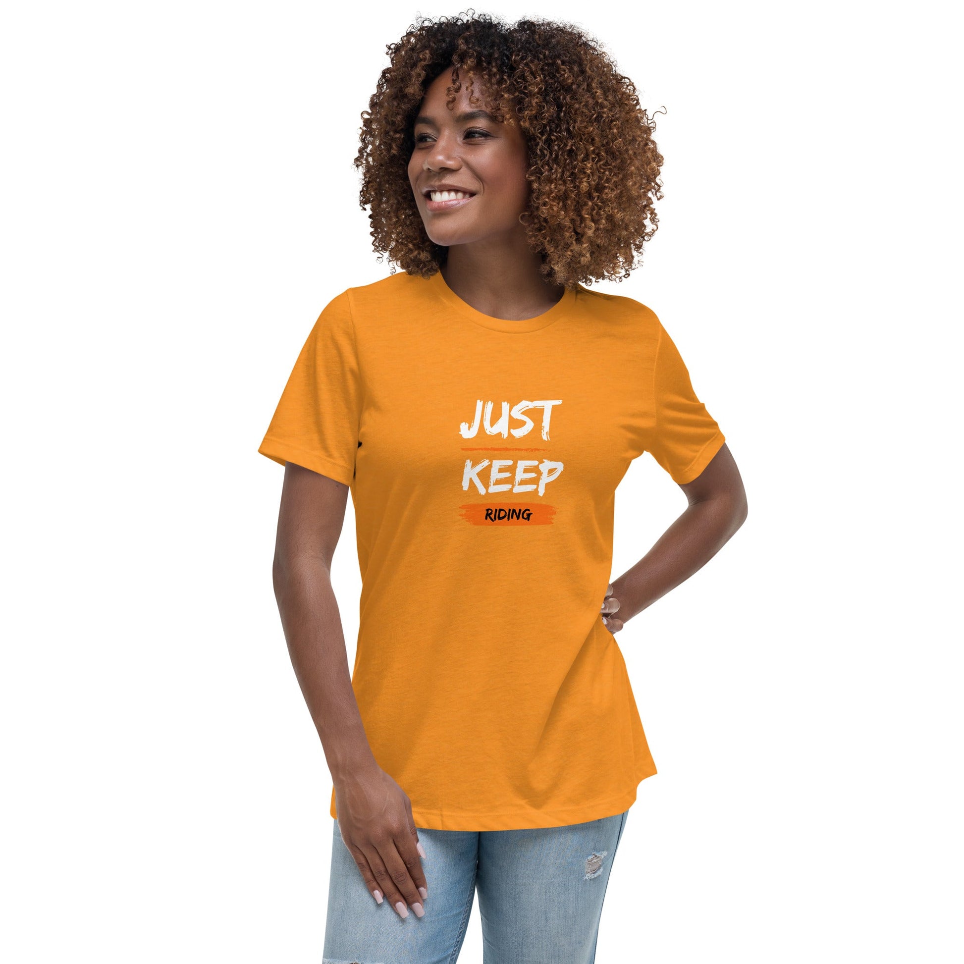 Women's Relaxed T-Shirt - Just Keep Riding - The Vandi Company