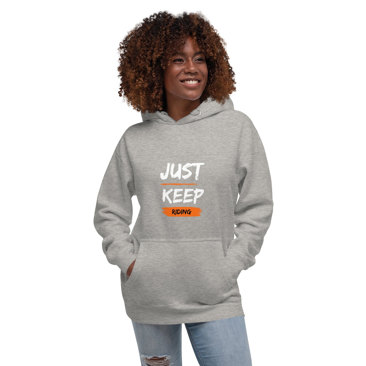 Unisex Premium Hoodie (W) - Just Keep Riding