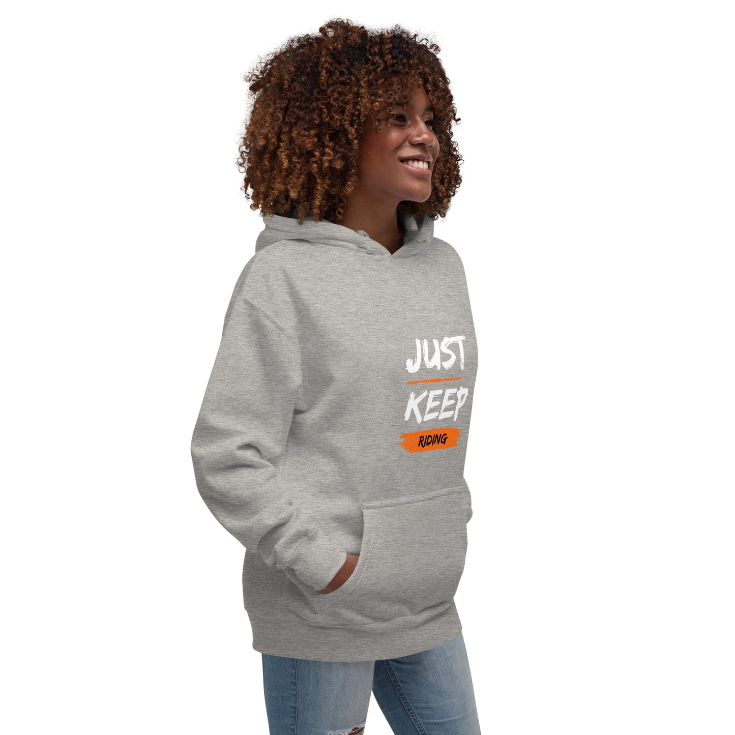 Unisex Premium Hoodie (W) - Just Keep Riding