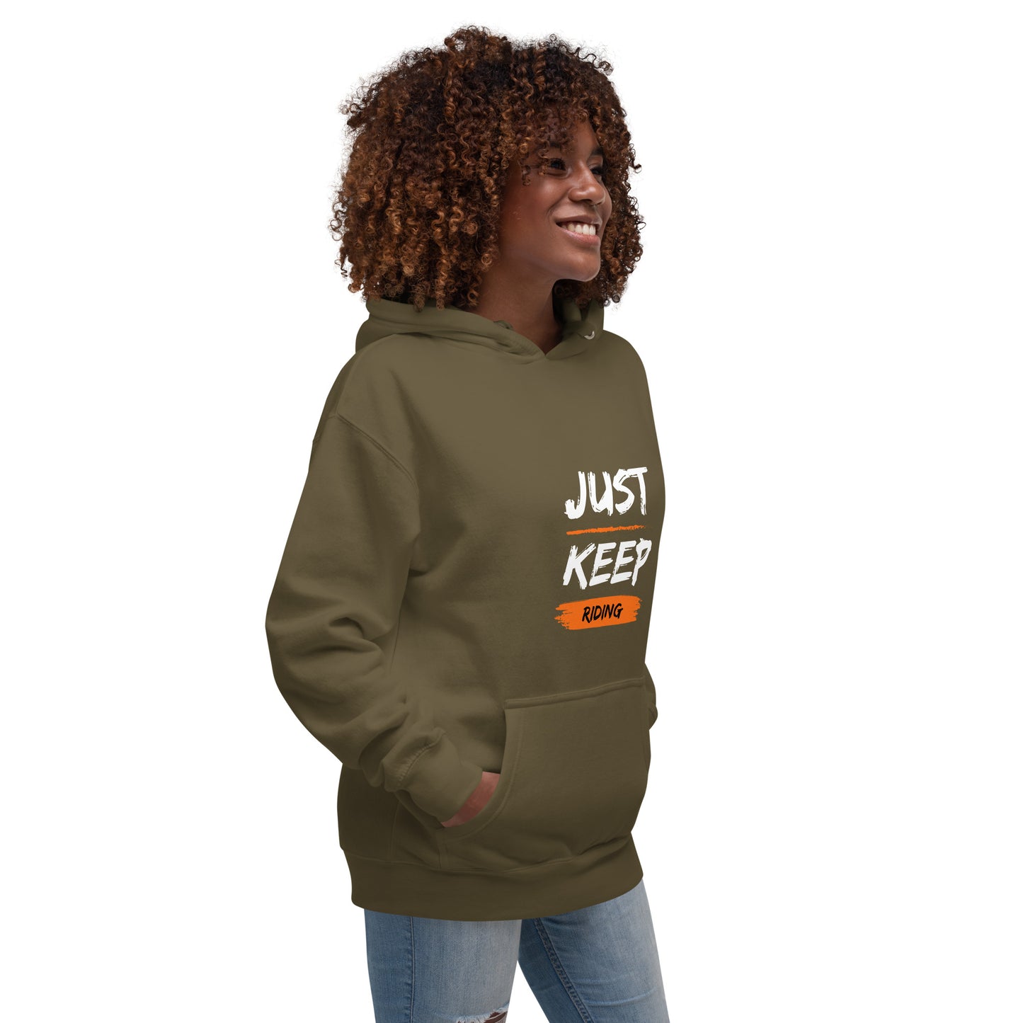 Unisex Premium Hoodie (W) - Just Keep Riding