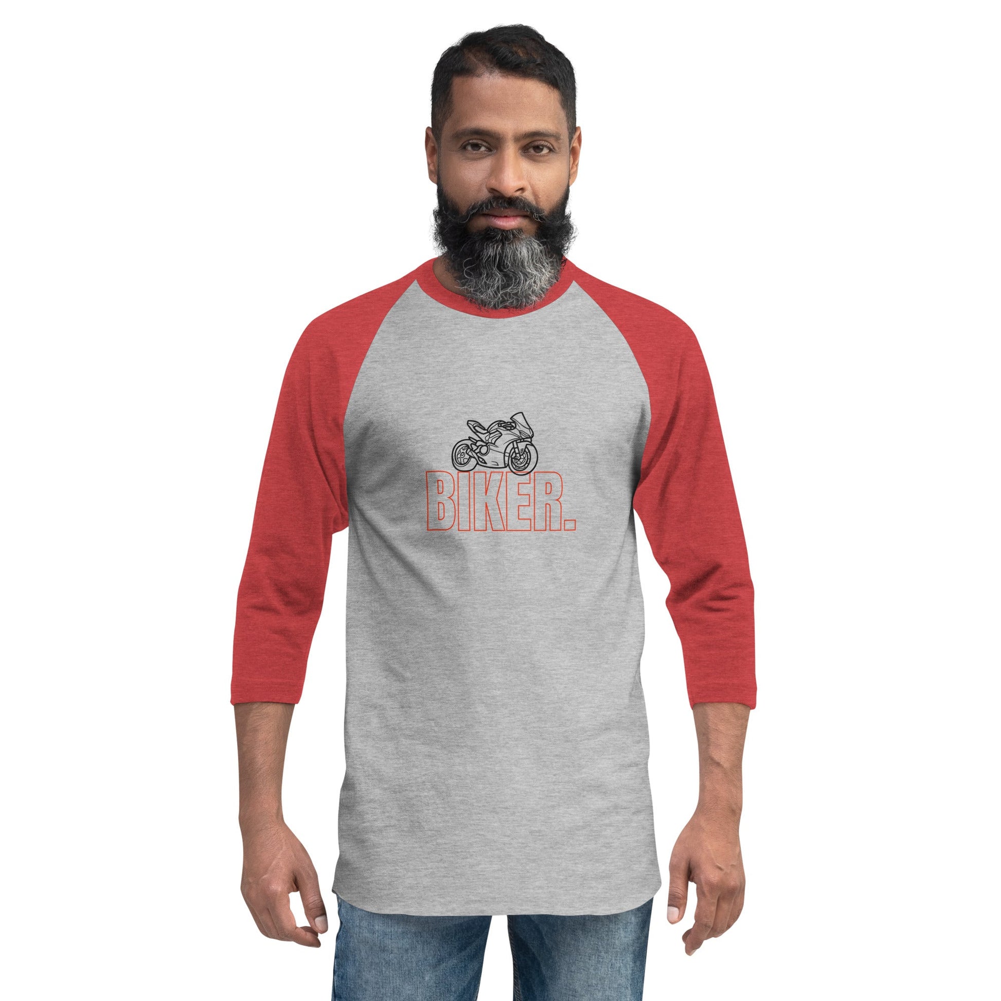 3/4 Sleeve Raglan Shirt - Biker - The Vandi Company