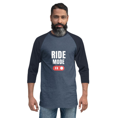 3/4 Sleeve Raglan Shirt - Ride Mode On - The Vandi Company