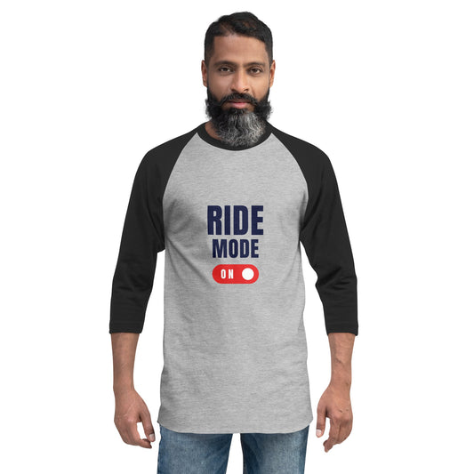 3/4 Sleeve Raglan Shirt - Ride Mode On - The Vandi Company