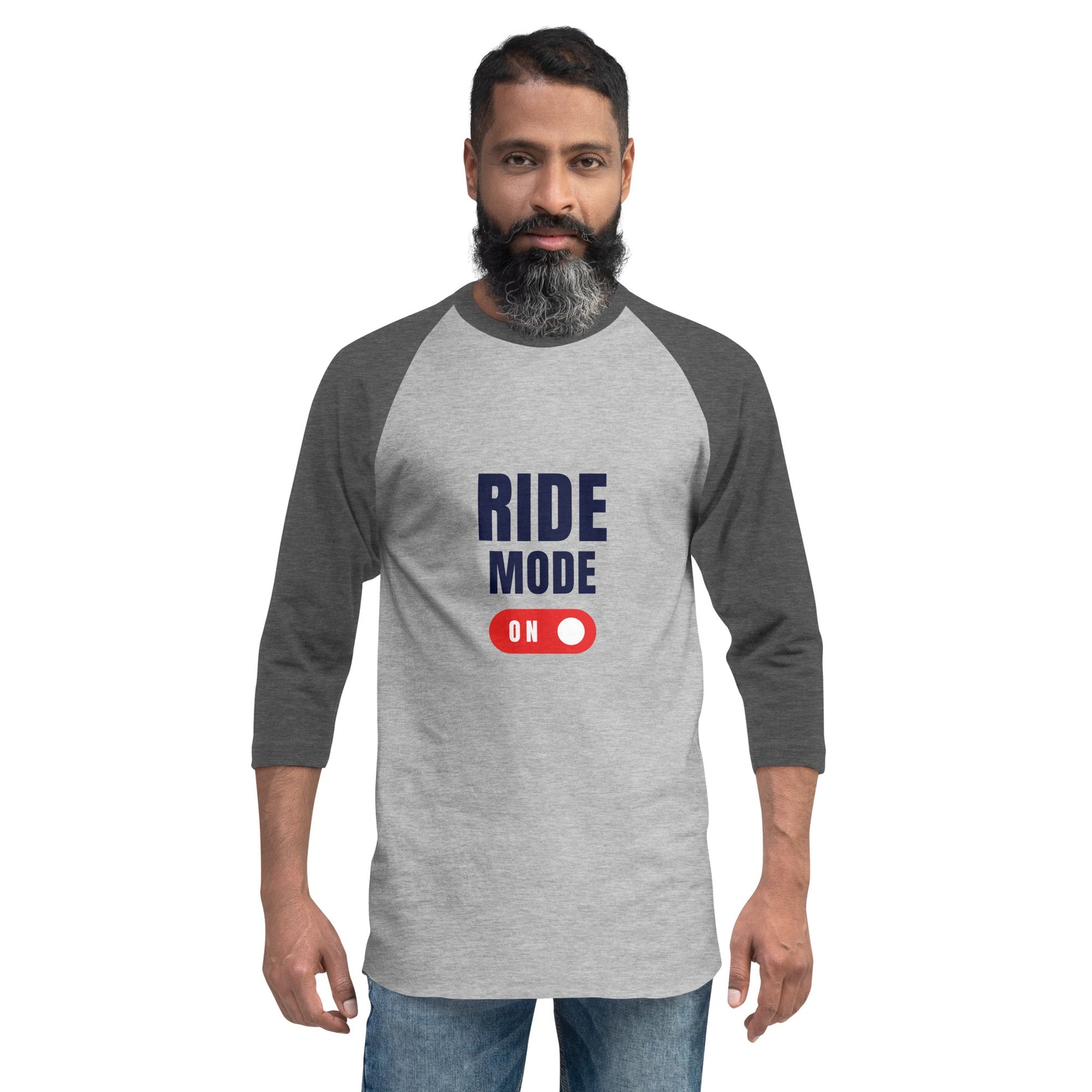 3/4 Sleeve Raglan Shirt - Ride Mode On - The Vandi Company