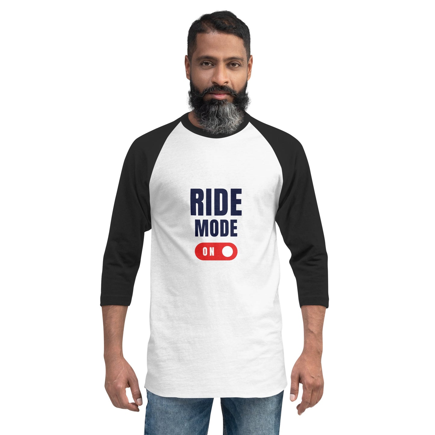 3/4 Sleeve Raglan Shirt - Ride Mode On - The Vandi Company