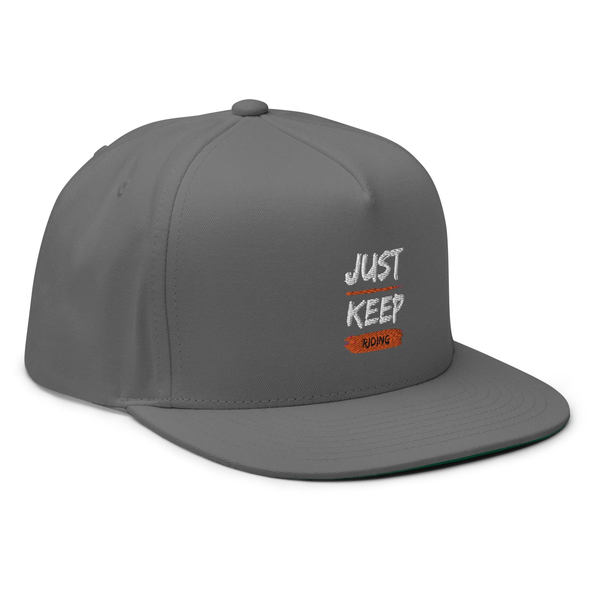 Flat Bill Cap - Just Keep Riding - The Vandi Company