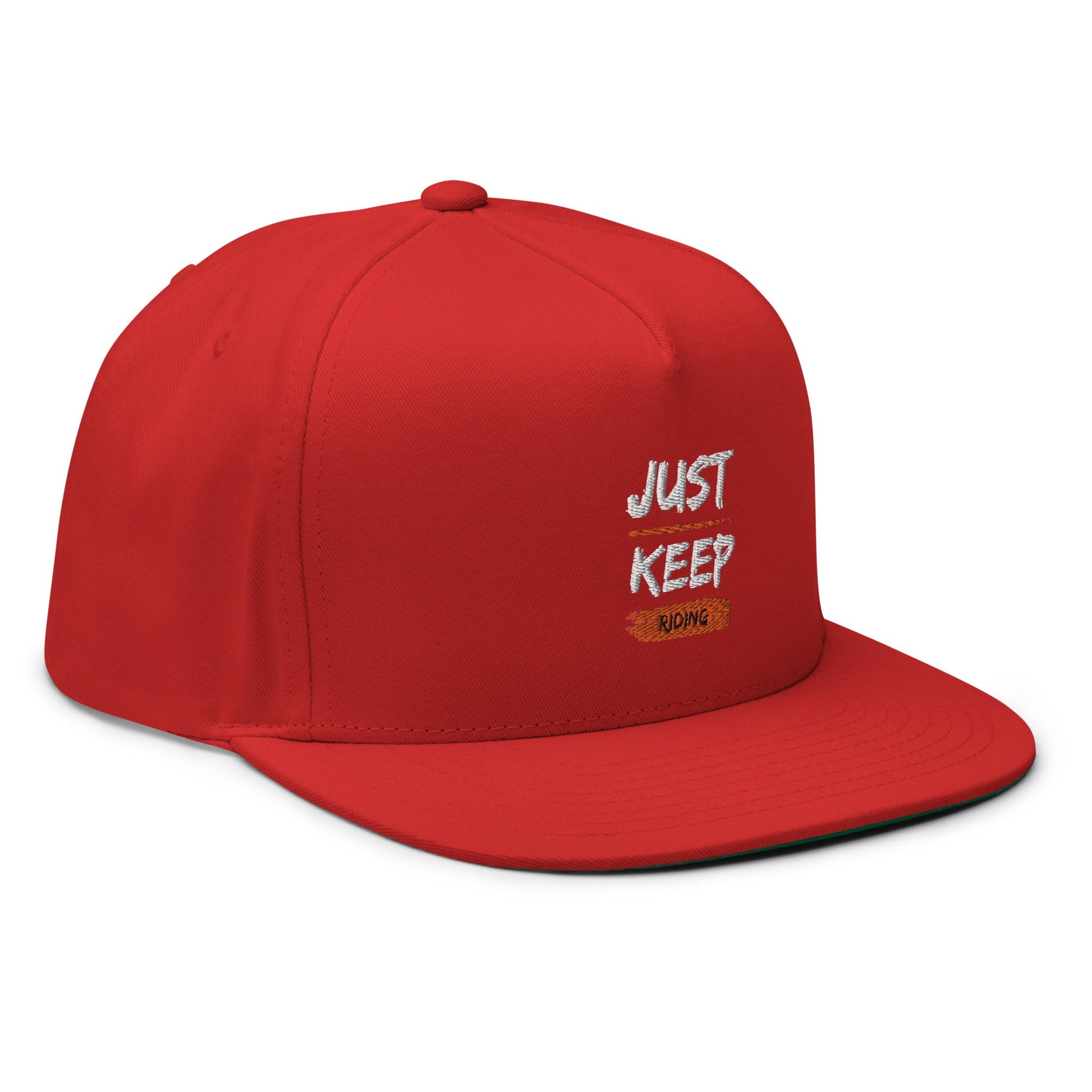 Flat Bill Cap - Just Keep Riding - The Vandi Company