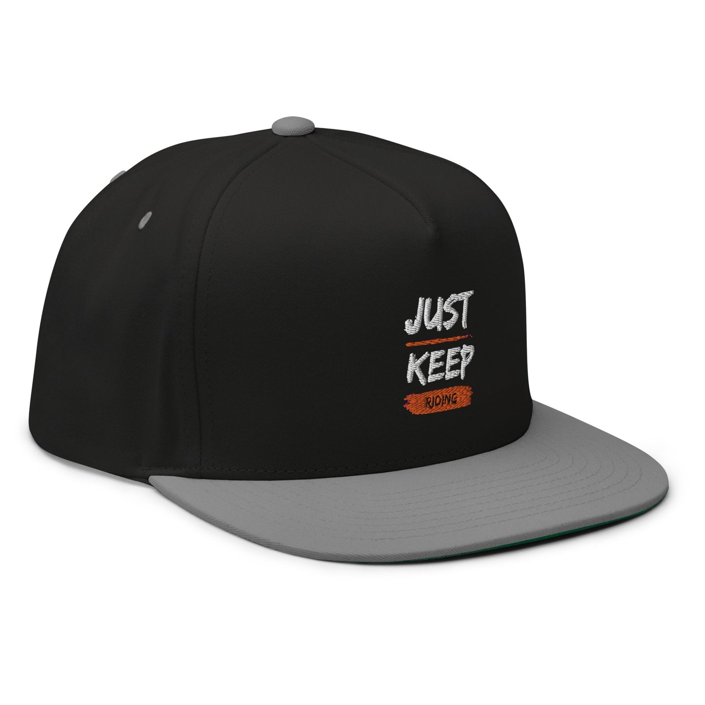 Flat Bill Cap - Just Keep Riding - The Vandi Company