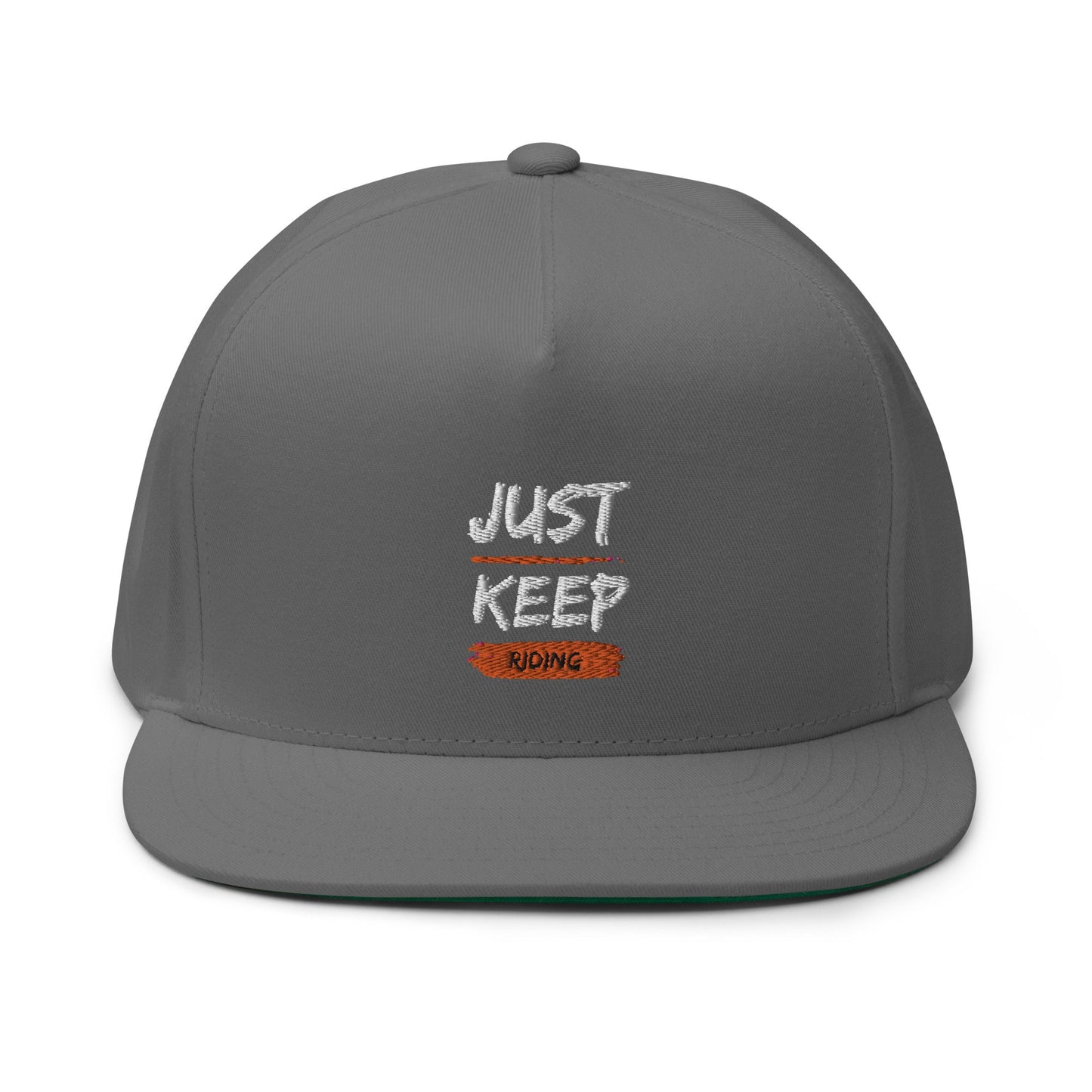 Flat Bill Cap - Just Keep Riding - The Vandi Company