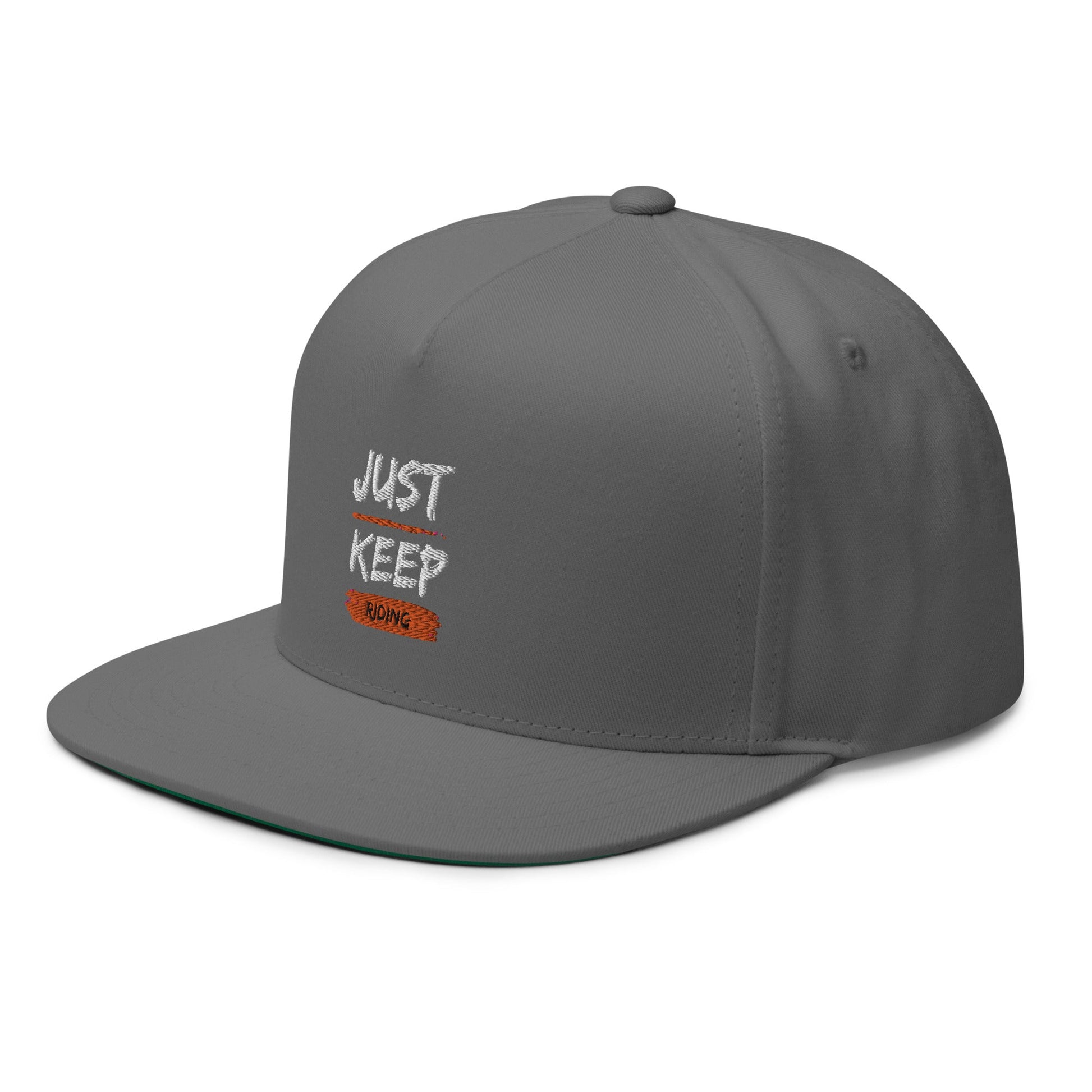 Flat Bill Cap - Just Keep Riding - The Vandi Company