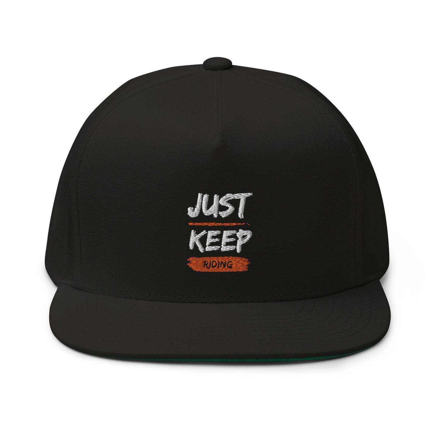 Flat Bill Cap - Just Keep Riding - The Vandi Company