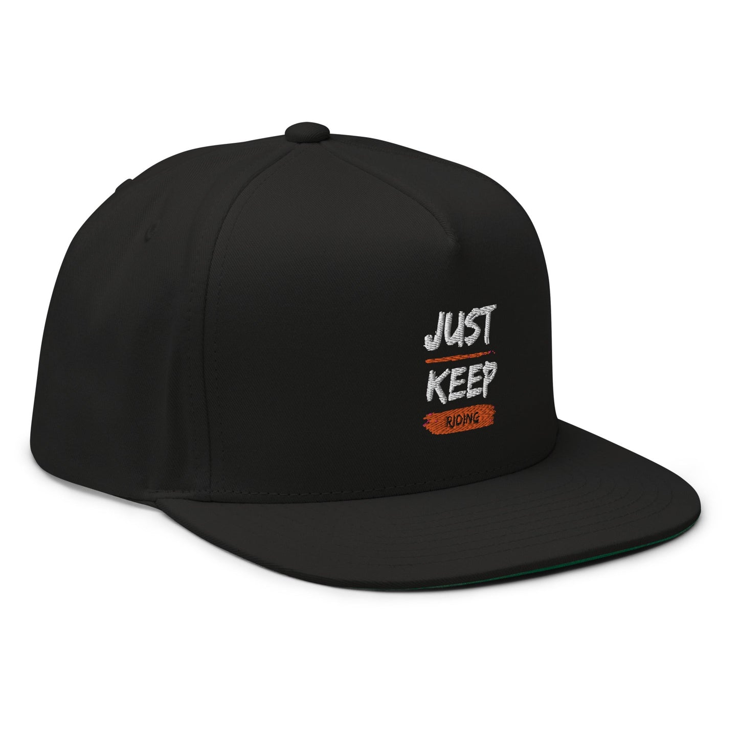 Flat Bill Cap - Just Keep Riding - The Vandi Company