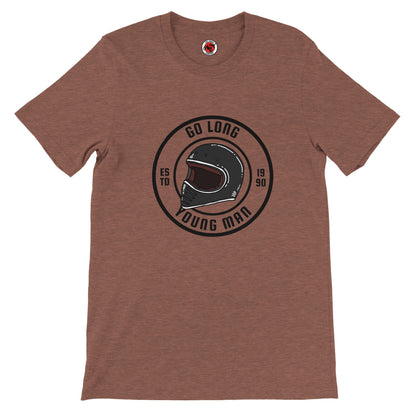 Men's Premium Crewneck T-shirt - Go Long Young Man - The Vandi Company