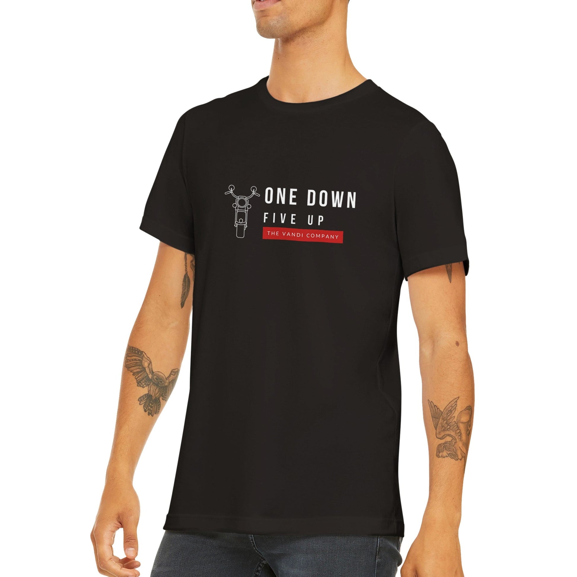 Men's Premium Crewneck T-shirt - One Down Five Up - The Vandi Company