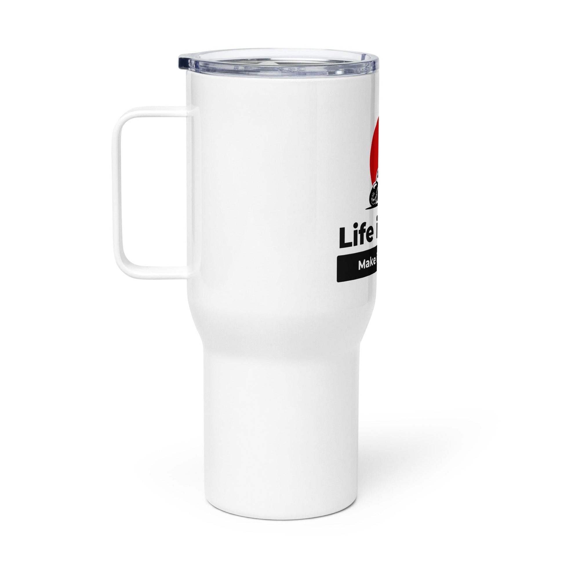 Travel mug with a handle - Life is short - The Vandi Company