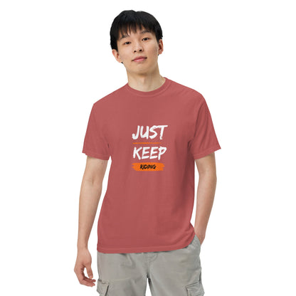 Unisex Heavyweight T-Shirt - Just Keep Riding - The Vandi Company