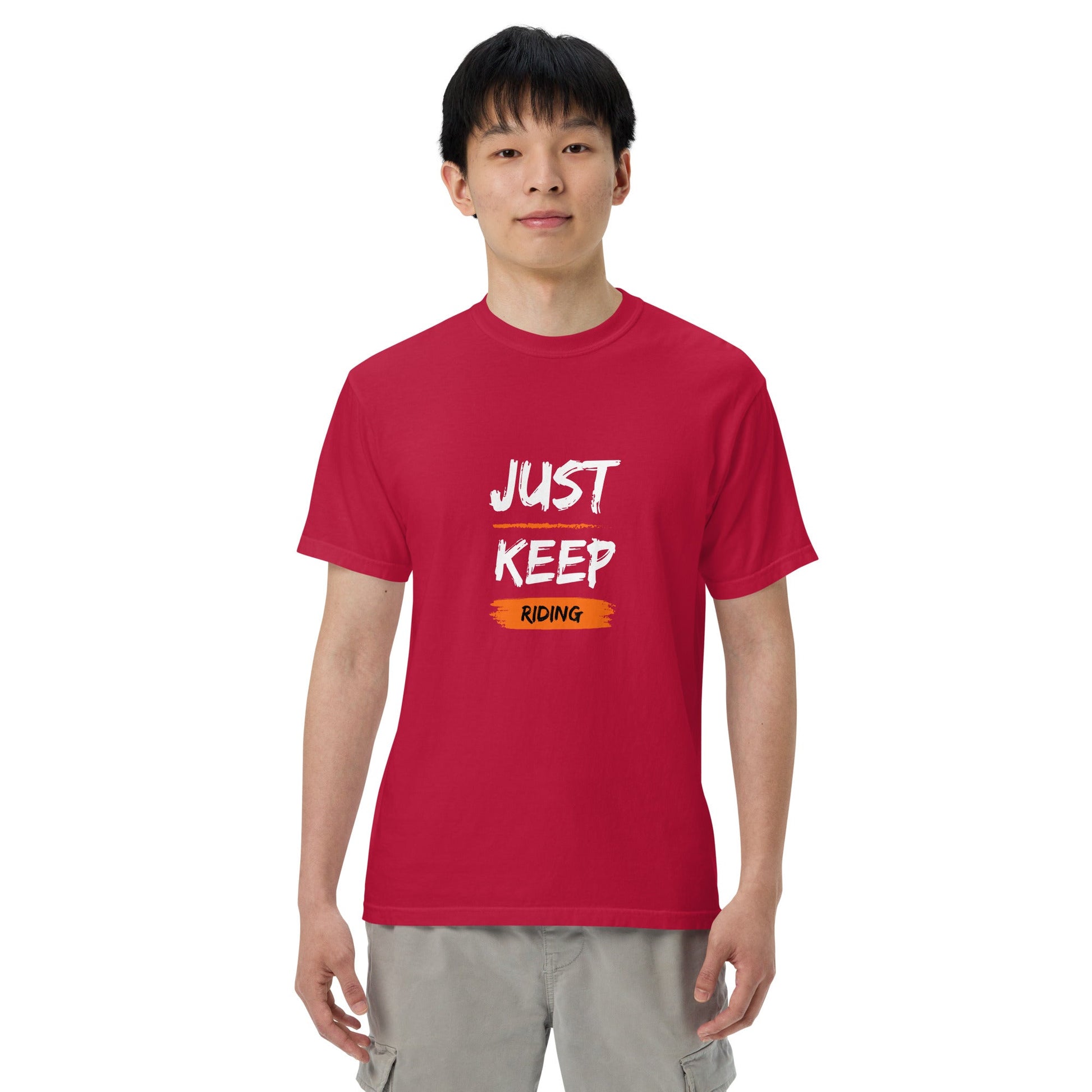 Unisex Heavyweight T-Shirt - Just Keep Riding - The Vandi Company