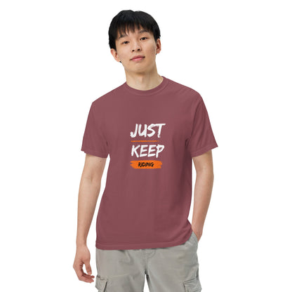Unisex Heavyweight T-Shirt - Just Keep Riding - The Vandi Company