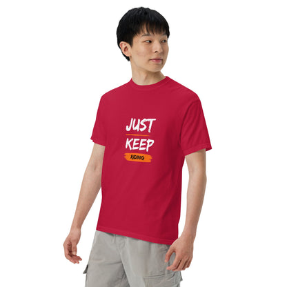 Unisex Heavyweight T-Shirt - Just Keep Riding - The Vandi Company