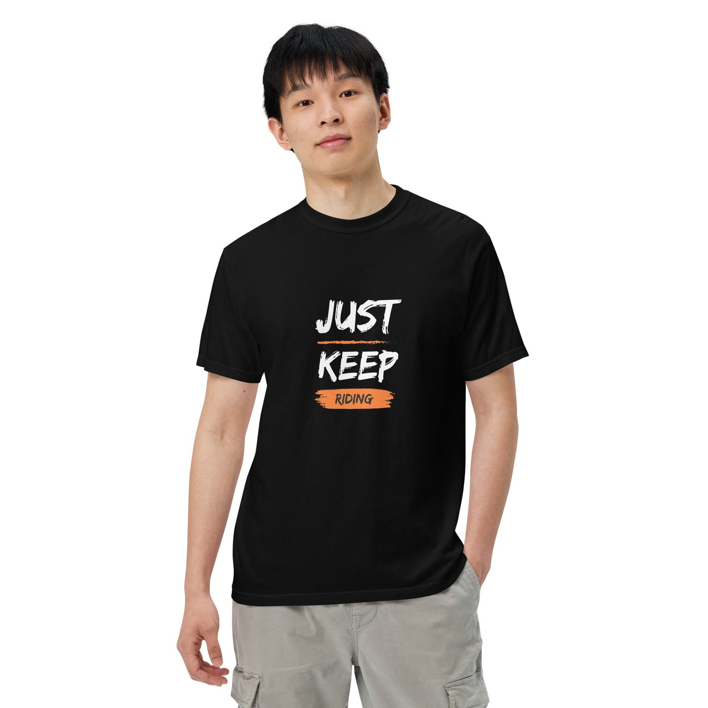 Unisex Heavyweight T-Shirt - Just Keep Riding - The Vandi Company