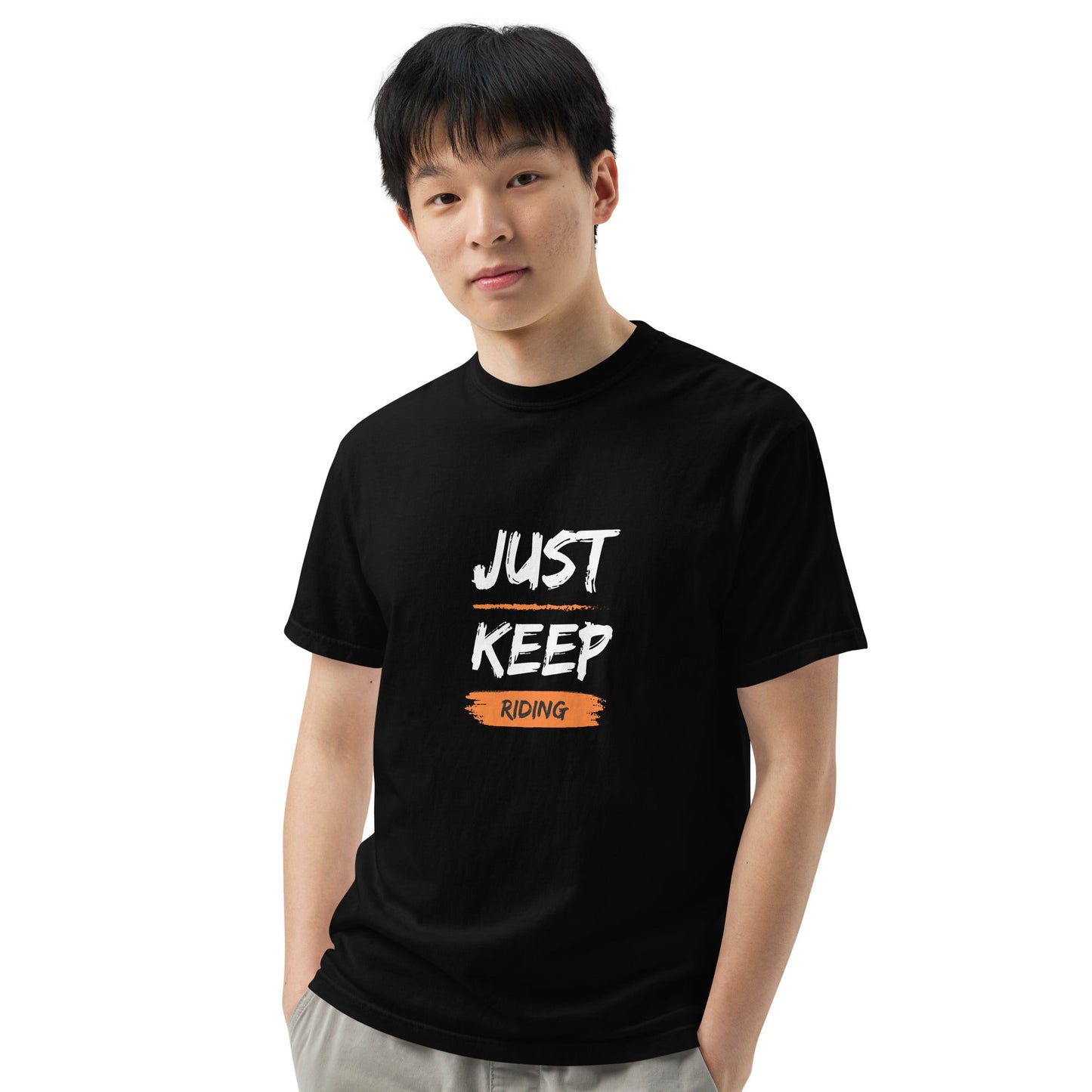 Unisex Heavyweight T-Shirt - Just Keep Riding - The Vandi Company