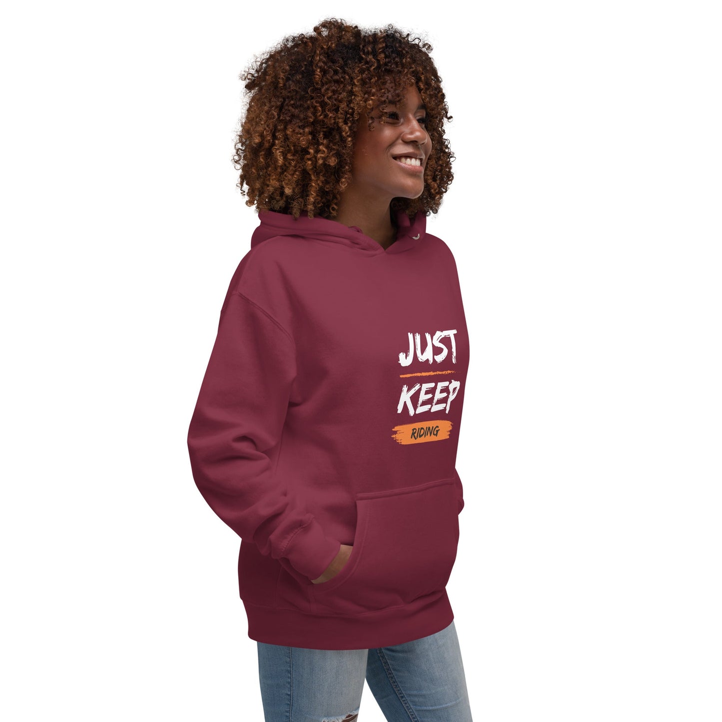 Unisex Premium Hoodie (W) - Just Keep Riding - The Vandi Company