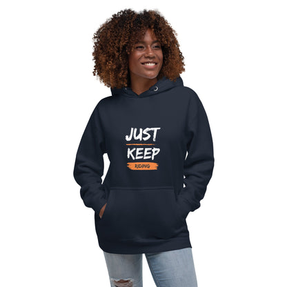 Unisex Premium Hoodie (W) - Just Keep Riding - The Vandi Company