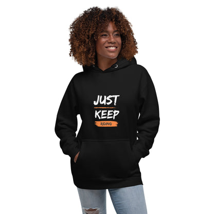 Unisex Premium Hoodie (W) - Just Keep Riding - The Vandi Company