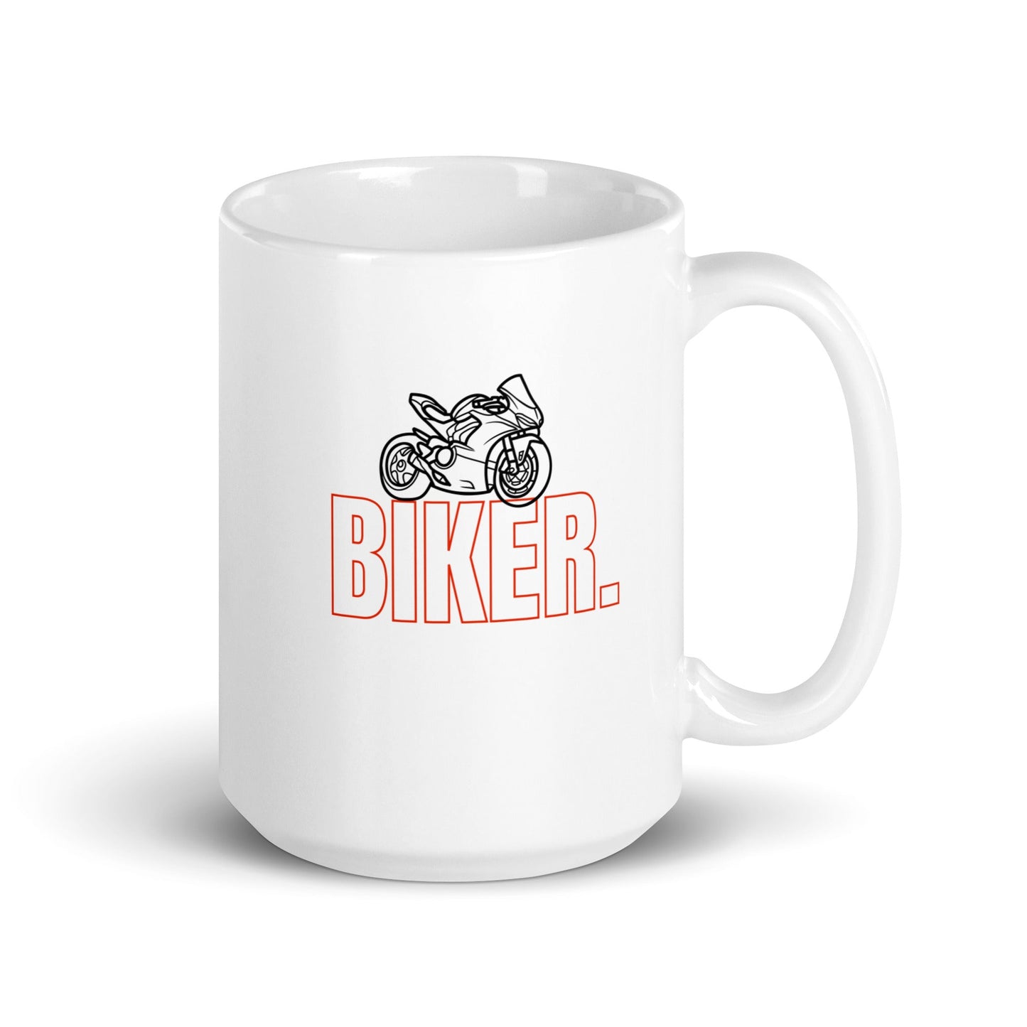 White glossy mug - Biker - The Vandi Company