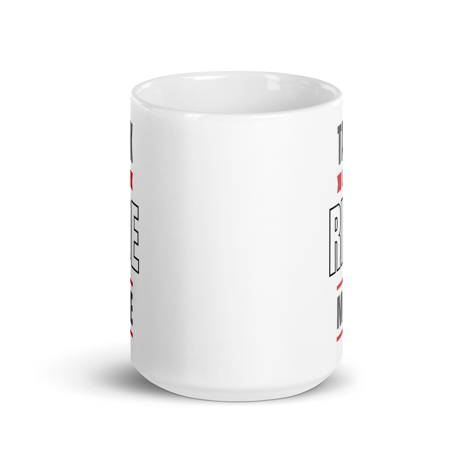 White glossy mug - Ride More - The Vandi Company